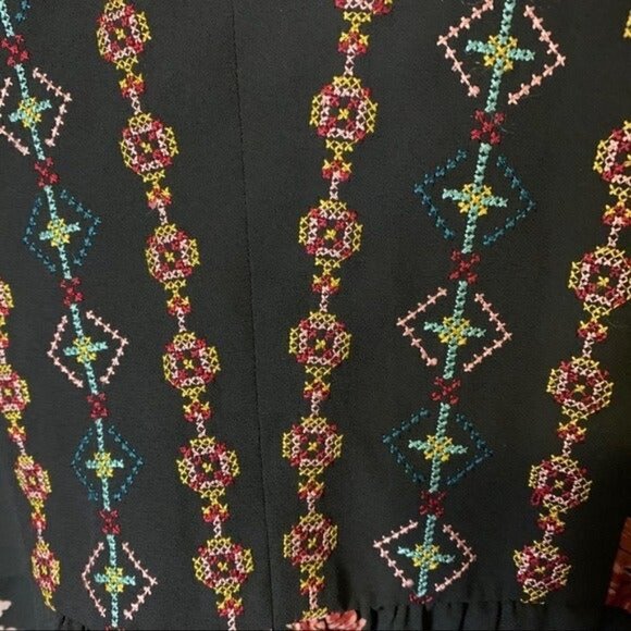 Style & Co Boho Floral Embroidered Blouse Small - Picture 3 of 9